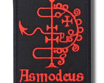 Sigil of Asmodeus - embroidered patch, 10x8 cm