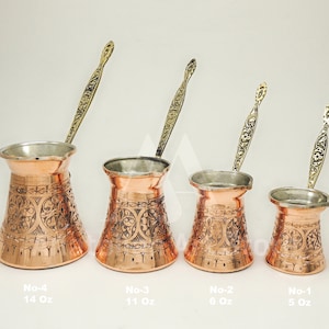 Copper Coffee Pot Set it&#39;s Produced Engraving Handmade, Coffee Pot, Copper Coffee Pot, Turkish Arabic Coffee Copper Pot, Espresso pot