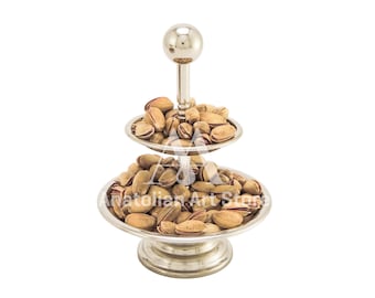 Turkish Delight Stand 2 Tier Small sized, Copper Sugar Bowl, Macaron Stand, Handmade, Sugar Plate, Copper Cookie Bowl, Decorative Bowl,