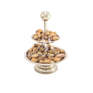 Turkish Delight Stand 2 Tier Small sized, Copper Sugar Bowl, Macaron Stand, Handmade, Sugar Plate, Copper Cookie Bowl, Decorative Bowl,