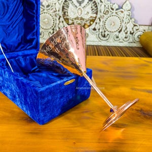 Handmade Copper Martini Goblet: Personalized Barware