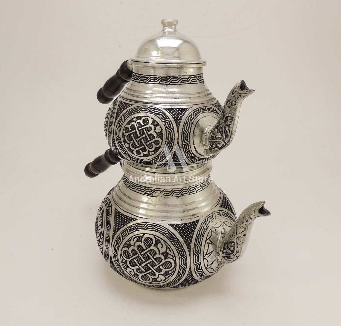 Extra Thick Copper Engraved Teapot Herbal Tea Kettle Vintage Etsy