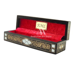 Personalized Custom Wooden Pen box, Personalized Pen box, Tasbih, Misbaha, Rosary box for men, Rosary gift, Pen box, fathers day gift