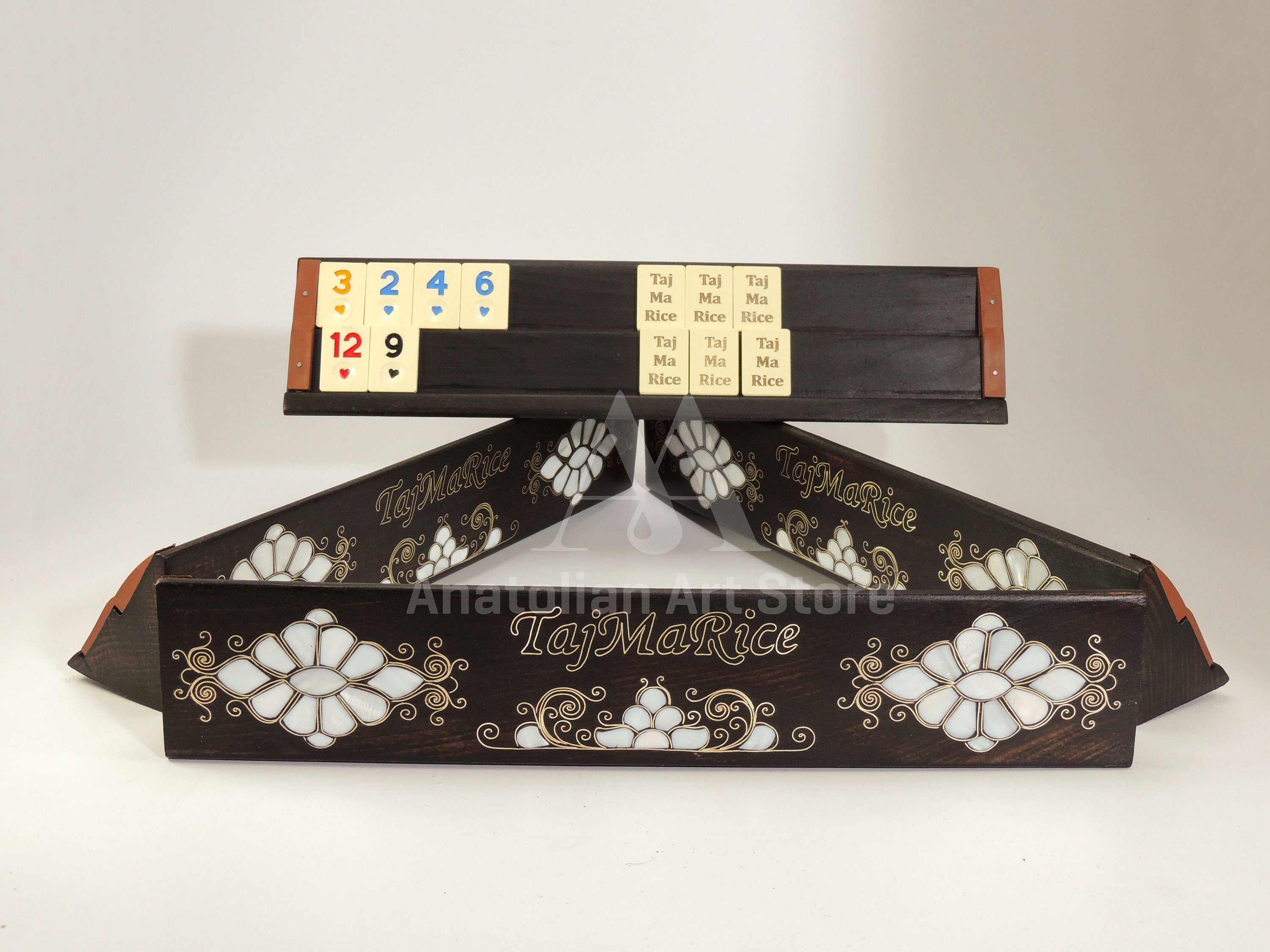 Handmade Rummikub Set Handmade Rummikub Set: Wooden Game With Mother of Pearl Inlay - Etsy