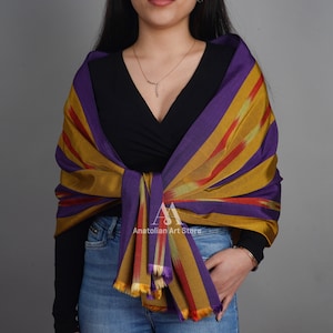 All Colors Silk Shawl , Foulard Soie , Silk Shawl Wrap , Mothers Day Gift , Gift For Lover , Silk Scarf , Hand Woven Kutnu Shawl