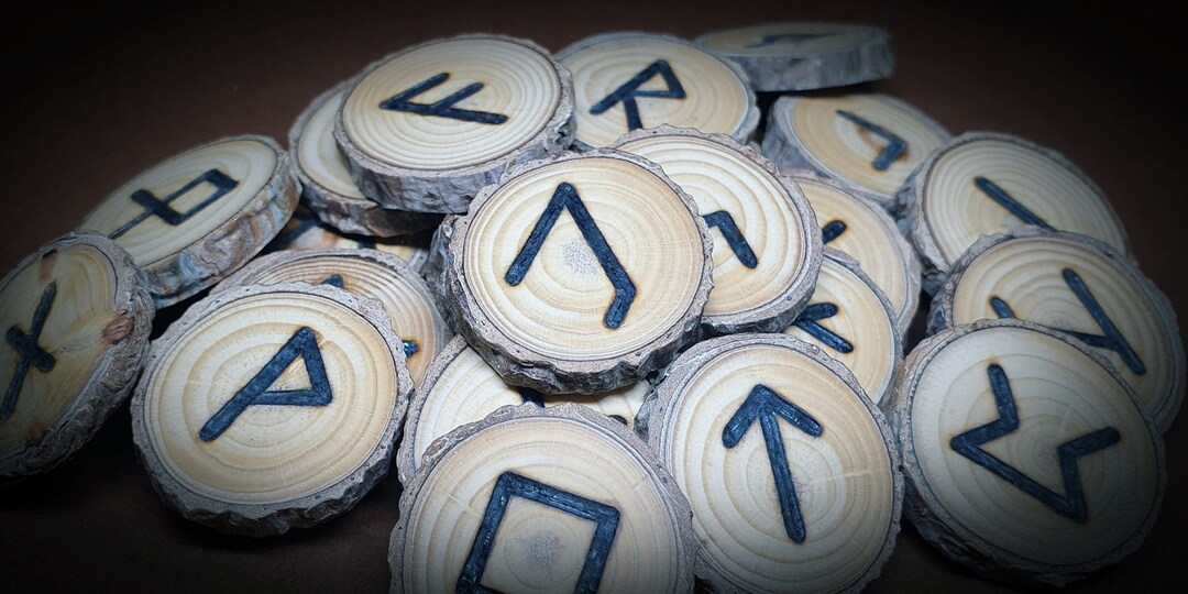 Runes PINE With Interpretation Aid Oracle, Meditation, Divination ...
