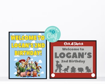 Toy Story Printable Welcome Sign, Birthday Sign, Toy Story, Printable Sign