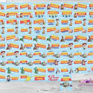 Toy Story Food Labels, Toy Story Food Cards, Instant Download, Printable, Two Infinity & Beyond image 1