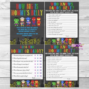 Superheld-Baby-Dusche-Spiele, digitaler Download, sofort-Download
