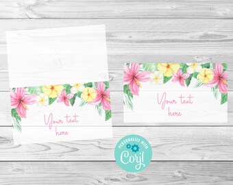 Flamingo babyshowerlabels, flamingo, voedseletiketten, plaatskaarten, Star Wars, bewerkbare digitale download, Corjl
