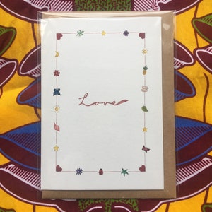 Tarjeta de amor para todas las ocasiones / Tema de verano para boda, día de San Valentín, compromiso, amigo o familia