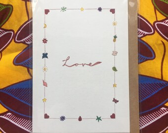 Love Card for all Occasions | Summer Theme for Wedding, Valentine's Day, Engagement, Friend or Family