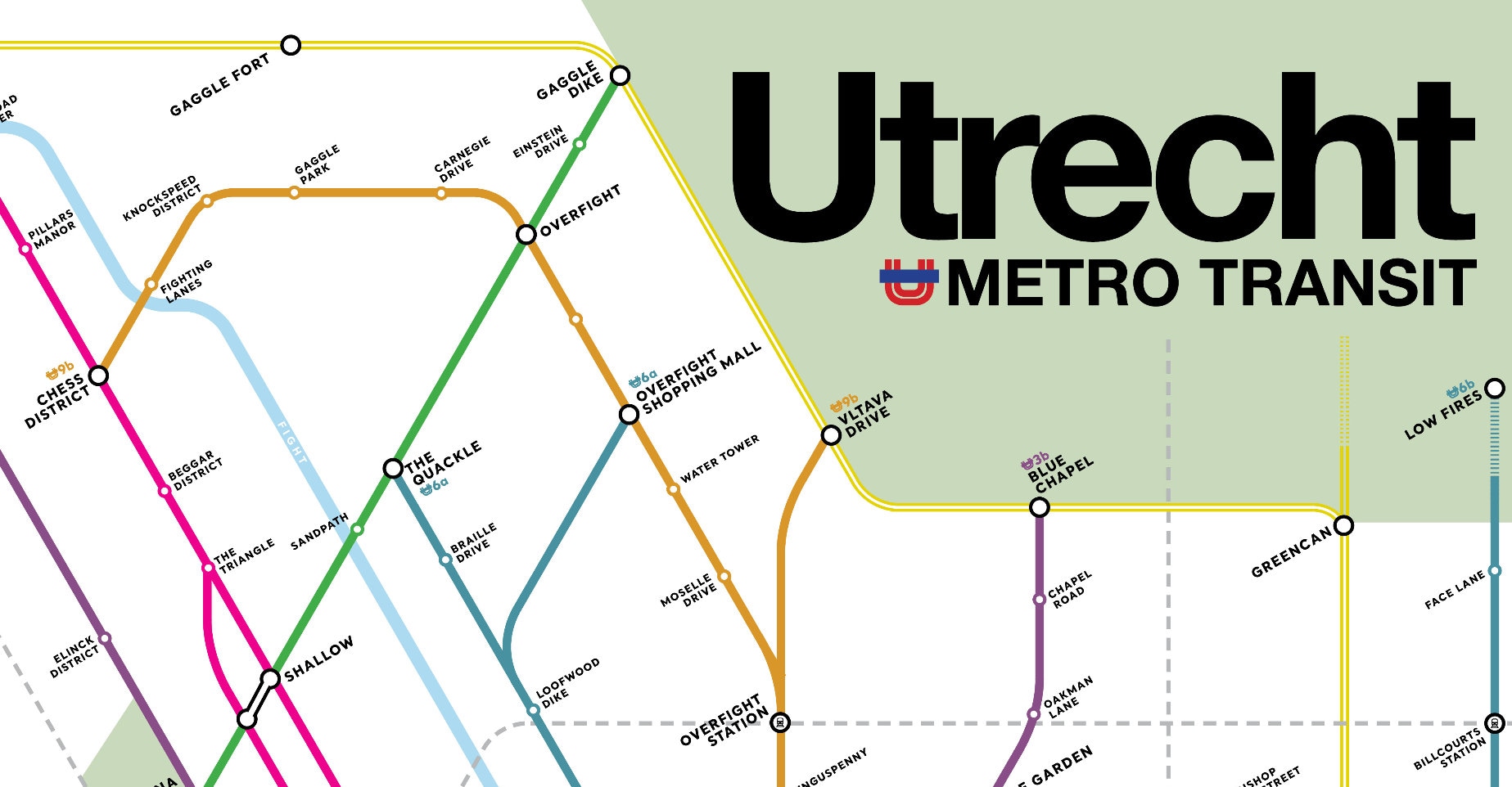 Mapa de tránsito del metro de Utrecht Etsy España
