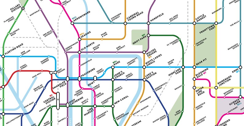 Utrecht Metro Transit Map - Etsy Nederland