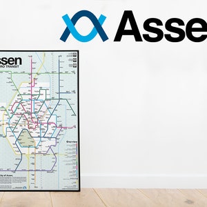 Mapa de trânsito do metrô de Assen