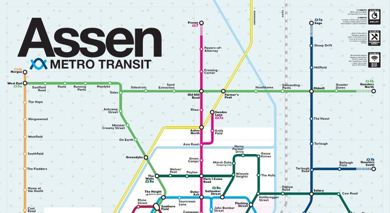 Assen Metro Transit Map image 3