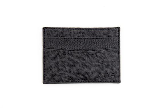 personalised leather business card holder