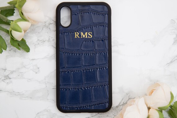 personalised croc leather phone case