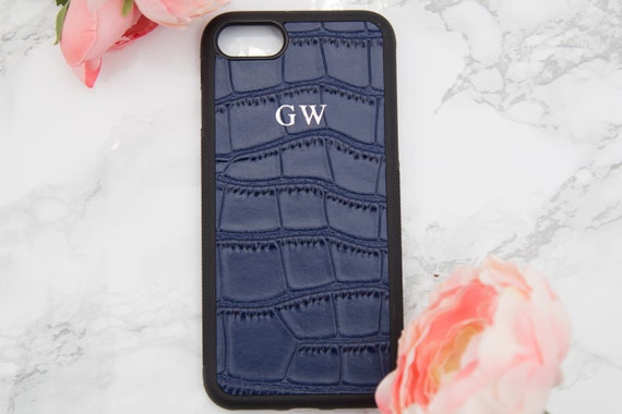 personalised croc leather phone case
