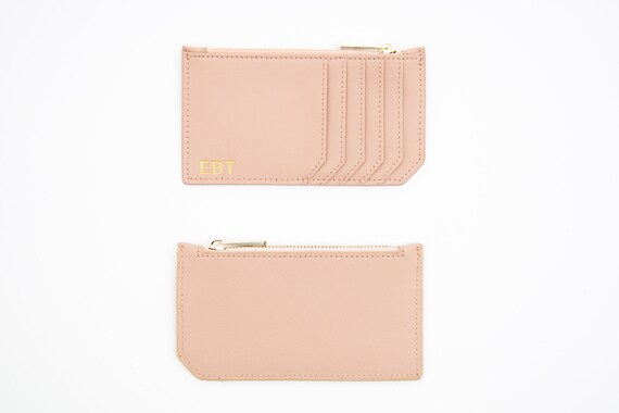 personalised card holder with zip
