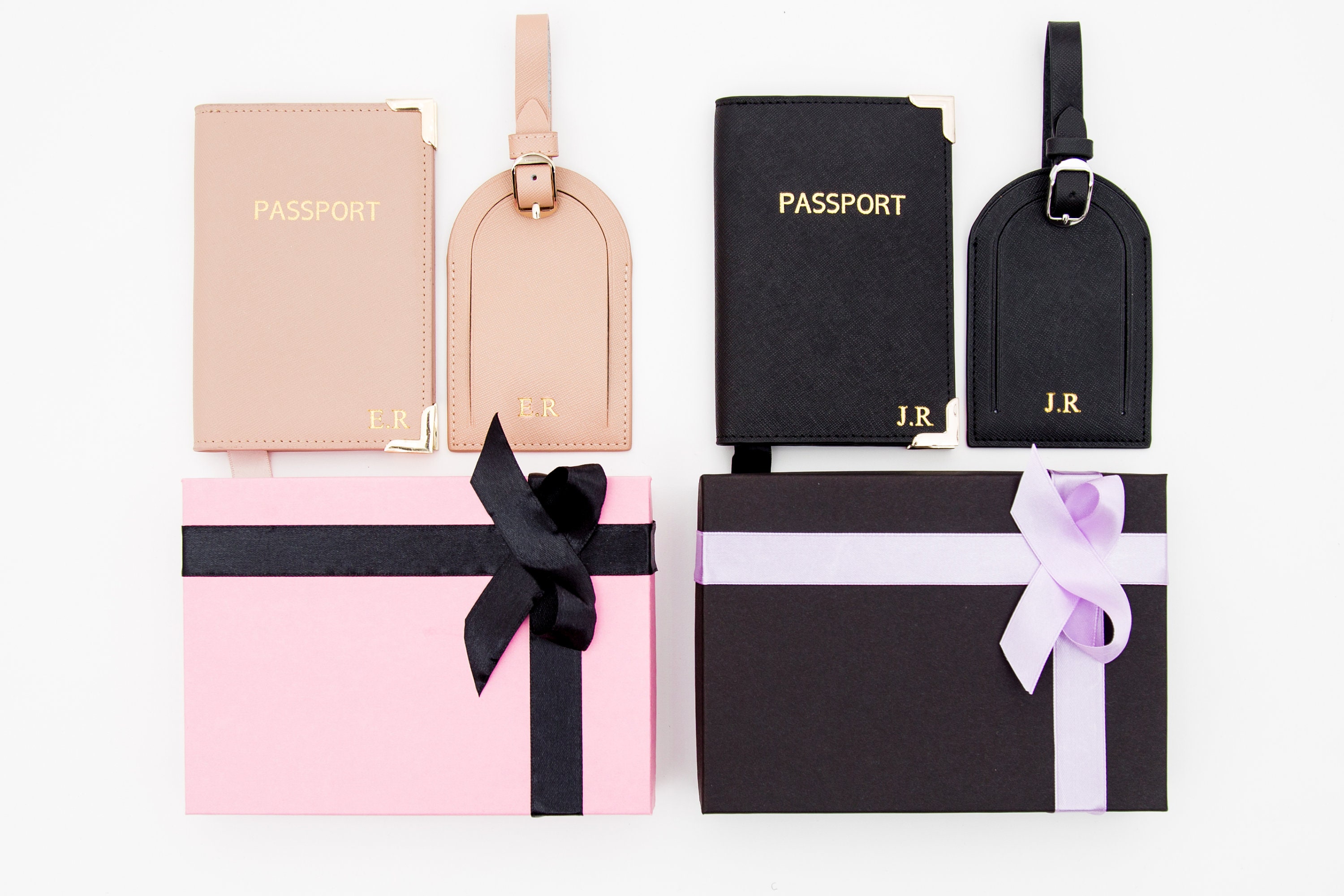 Travel Gift Set Monogrammed Passport Holder Personalized Etsy UK
