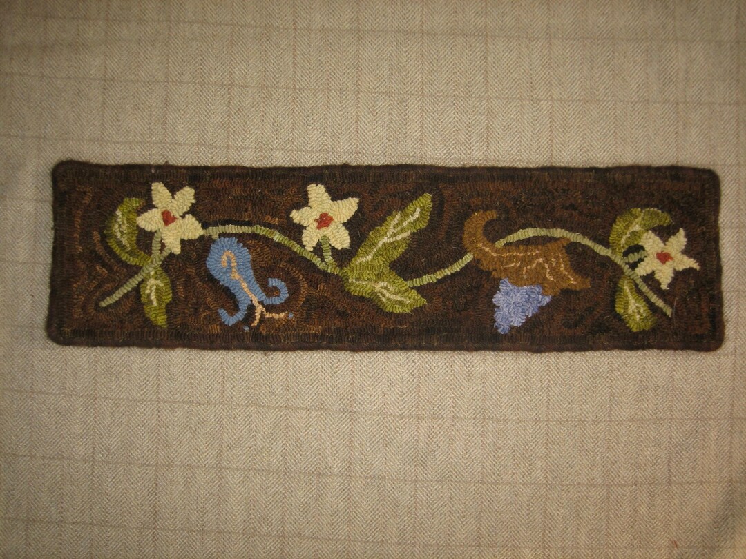 Rug Hooking Kit or Pattern "stair Riser #1", 24"x6", Primitive Rug ...