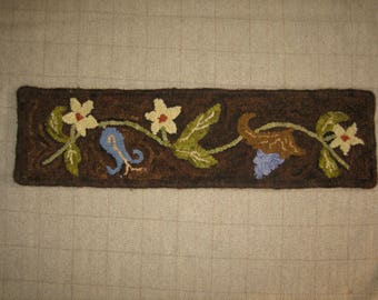 Kit de crochetage de tapis ou motif « Contremarche n° 1 », 61 x 61 cm, crochet primitif