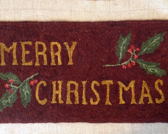 Rug Hooking Kit "Merry Christmas"