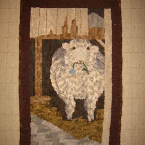 Primitive Rug Hooking Kit or Pattern "The Blue Tulip"