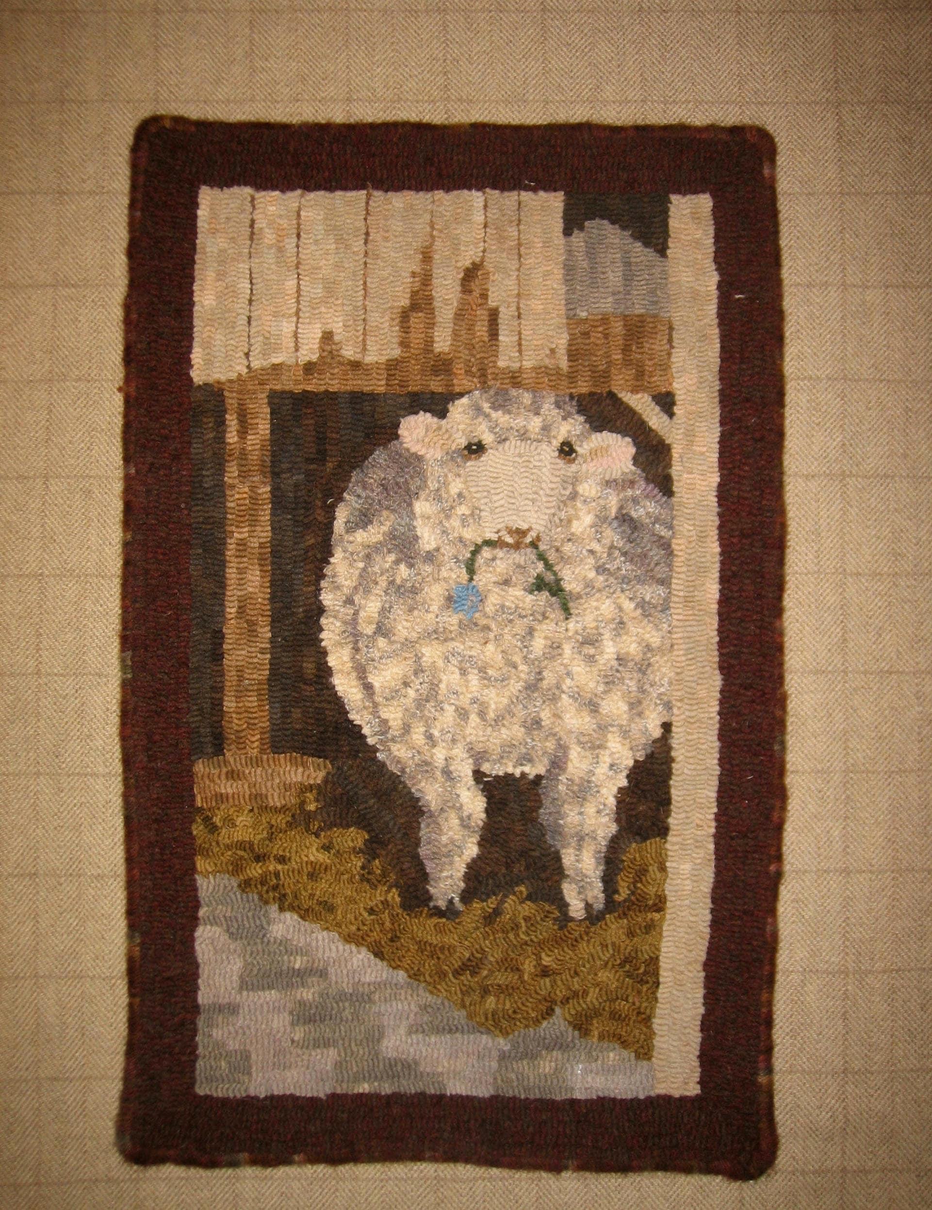 Primitive Rug Hooking Kit or Pattern "the Blue Tulip" - Etsy