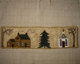 Primitive Rug Hooking Kit "Hometown"