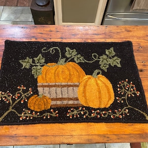 Rug Hooking kit/pattern &quot;Pumpkins and Bittersweet&quot;