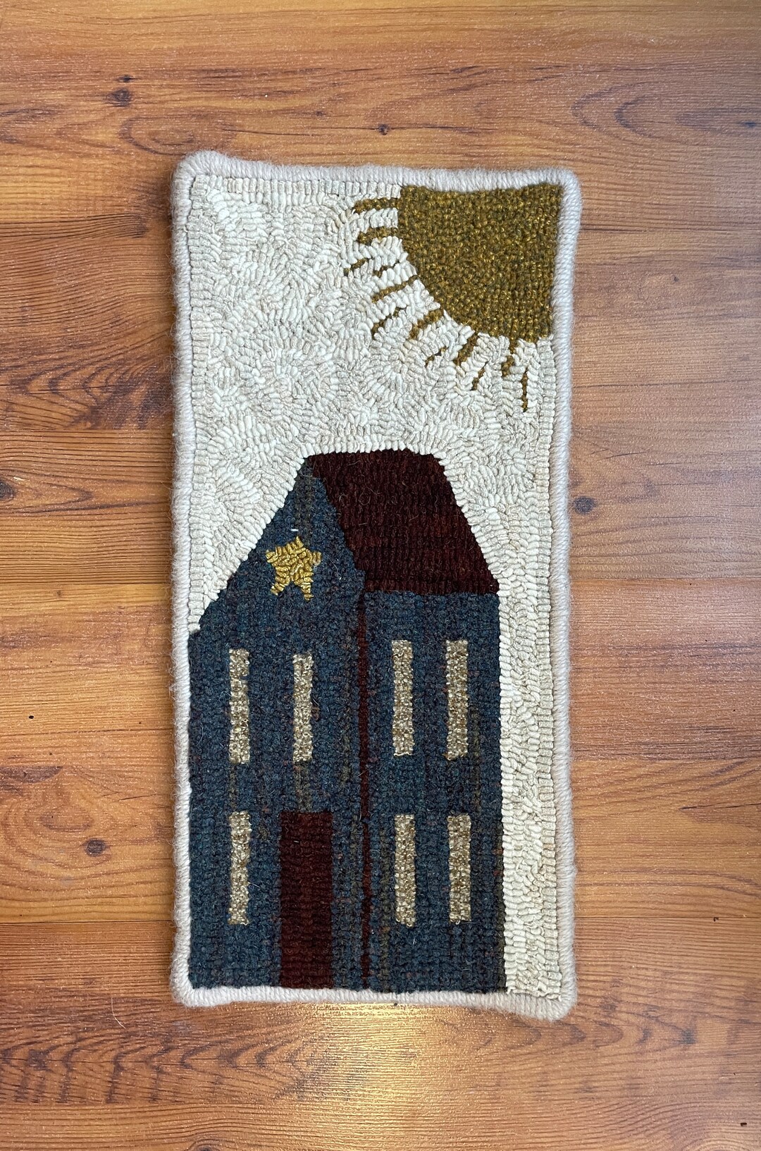 Hooking Rugs House Rug Hooking Kit/pattern 'sunshine House' 18