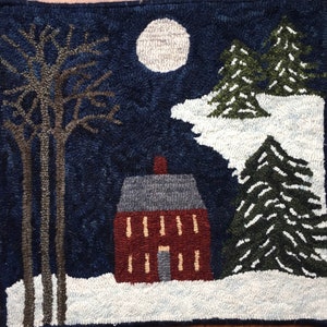 Rug Hooking Kit or Pattern "Silent Night" 17.5"x17"