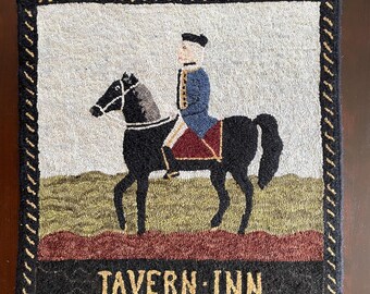 Rug Hooking kit/pattern, "Van Der Havden Tavern Sign", 33"x26"