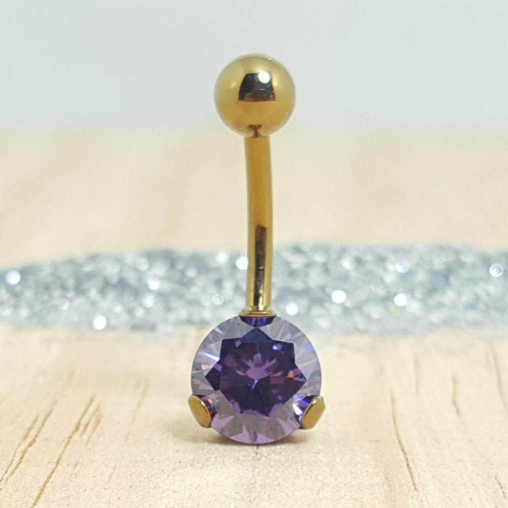 Tata Gisèle Piercing Nombril En Acier Chirurgical 316 L - Pierre