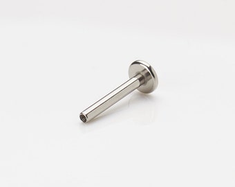 Poste Labret de Base Plana con Rosca Interna