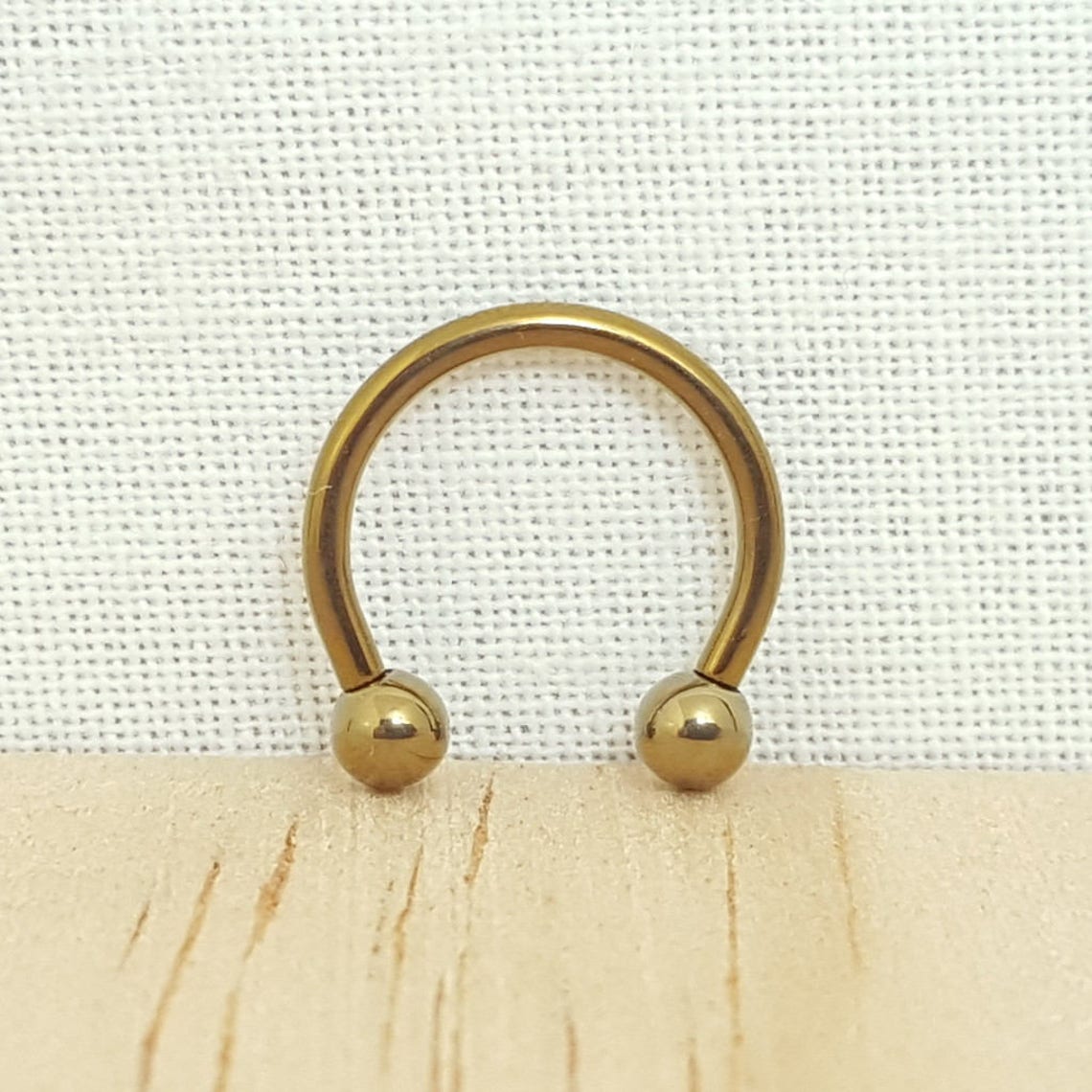 Bronze Titanium Circular Barbell Horseshoe Internally Etsy