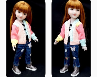 Vest voor 14,5" robijnrode Fashion Friends-pop