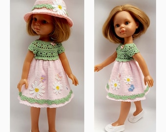 Paola Reina doll Summer outfit, dress and hat