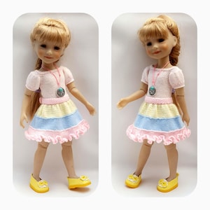 Spring/Summer Dress with Necklace Ruby Red Fashion Friends for 14.5&quot; Doll