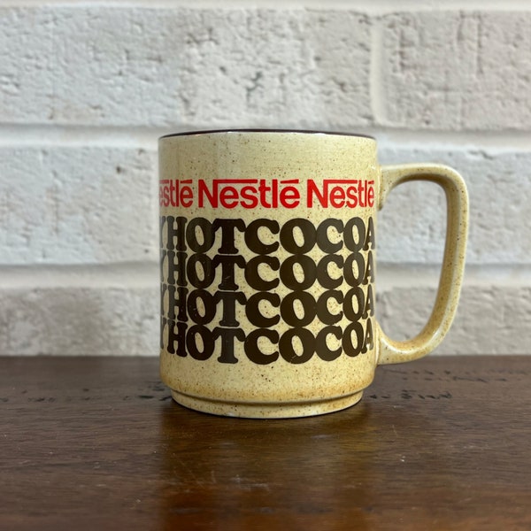 Nestlé Hot Cocoa Mug - Speckled Stoneware, Made in Japan - Rich N Creamy Hot Cocoa Goodness!