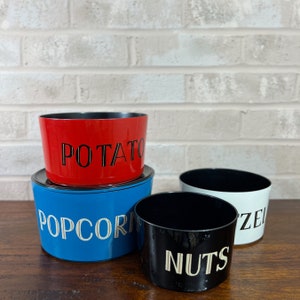 Stackable Snack Bowls Set - Vintage MCM Chip Dip Serveware Made in Japan