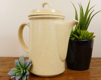 Vintage Hearthside Garden Festival Handpainted Speckled Stoneware Teapot