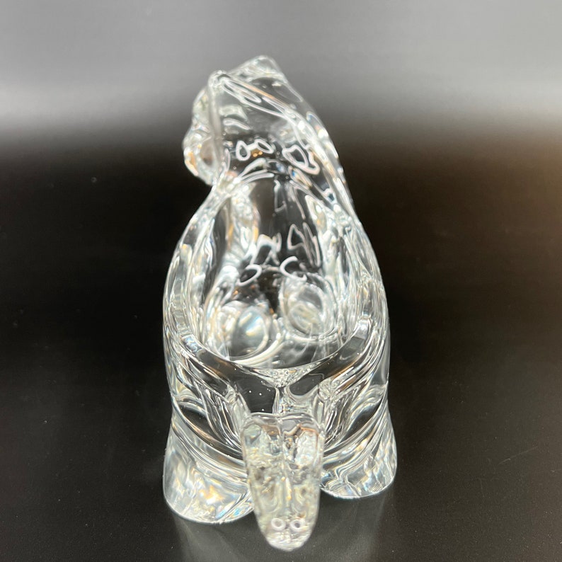 Charming Vintage Sasaki Crystal Cat Figurine Ideal as Paperweight, Trinket or Candy Dish image 5