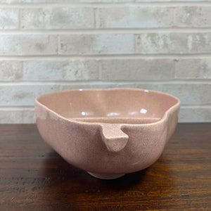 Mid-century Modern Vintage Pfaltzgraff Divided Serving Bowl in Speckled Pink image 8