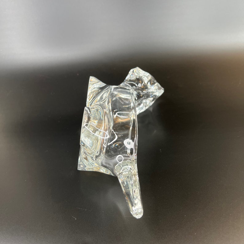 Charming Vintage Sasaki Crystal Cat Figurine Ideal as Paperweight, Trinket or Candy Dish image 7