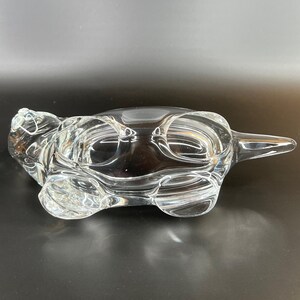 Charming Vintage Sasaki Crystal Cat Figurine Ideal as Paperweight, Trinket or Candy Dish image 6