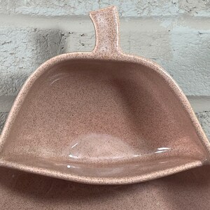 Mid-century Modern Vintage Pfaltzgraff Divided Serving Bowl in Speckled Pink image 5