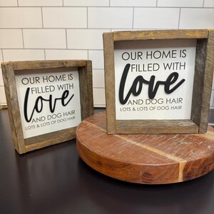 Liebe und Hund Haar Kantenhocker